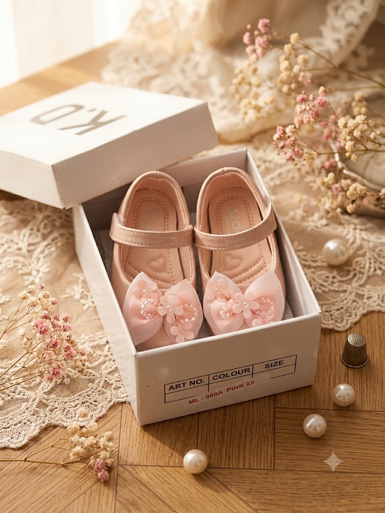 Girls Partywear Baby Pink Bellies