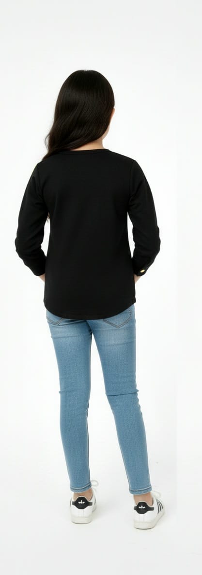Black Partywear Shirt with sequined collars