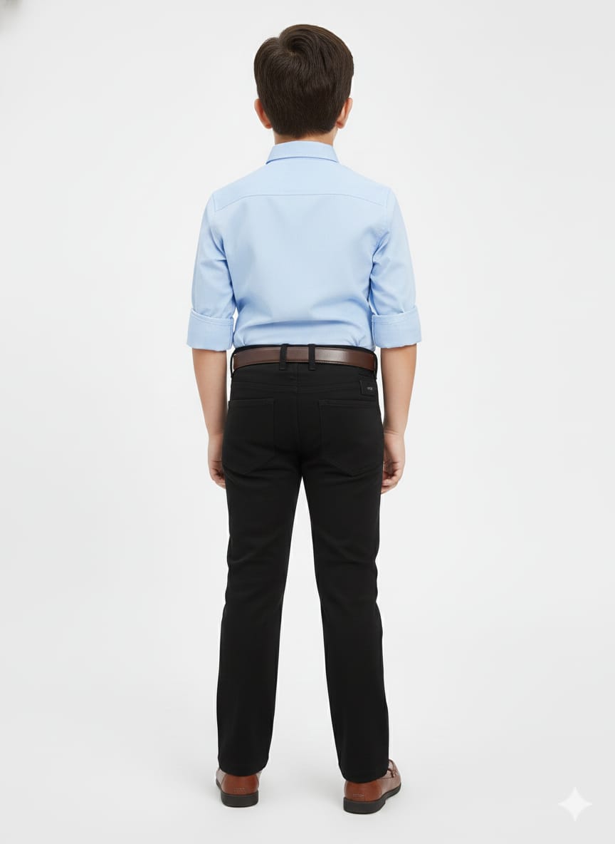 Black smart-casual trousers