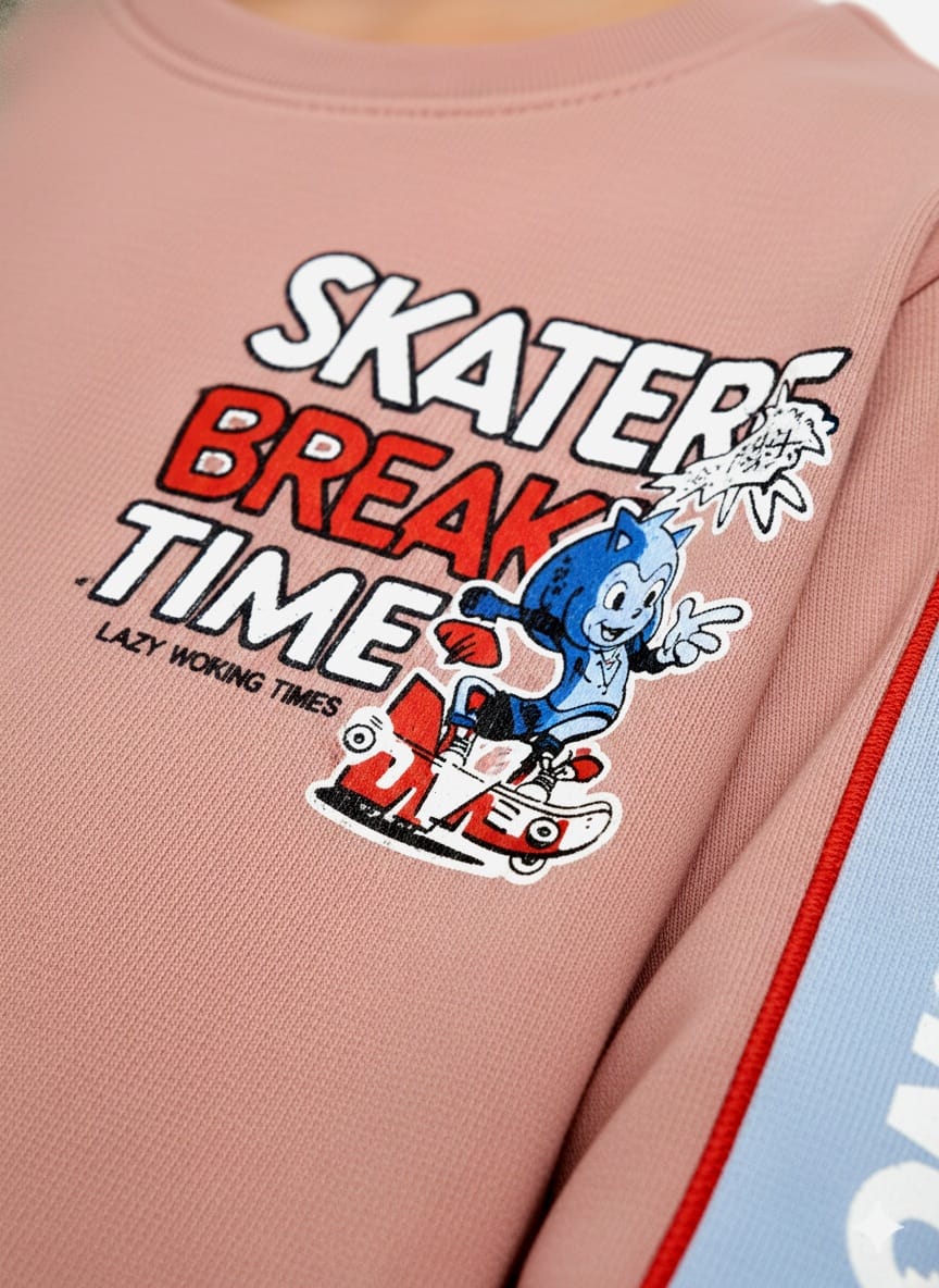 Dusty rose crew-neck sweatshirt