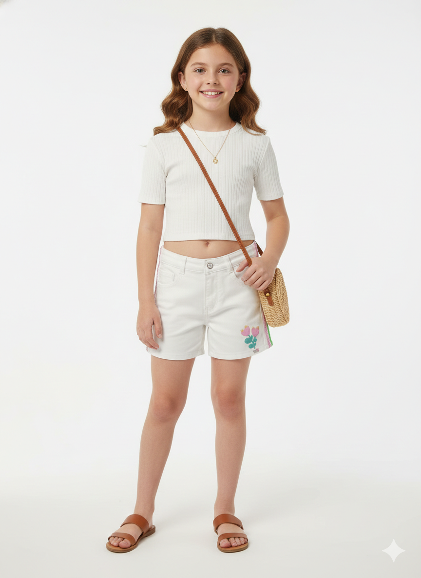 Tulip Sparkle Denim Shorts