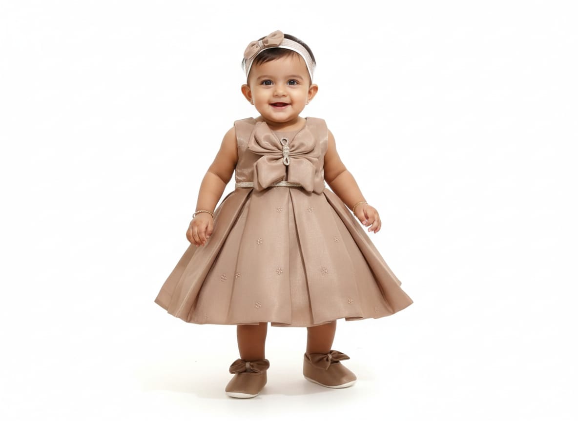 Infant Champagne-Coloured Party Frock