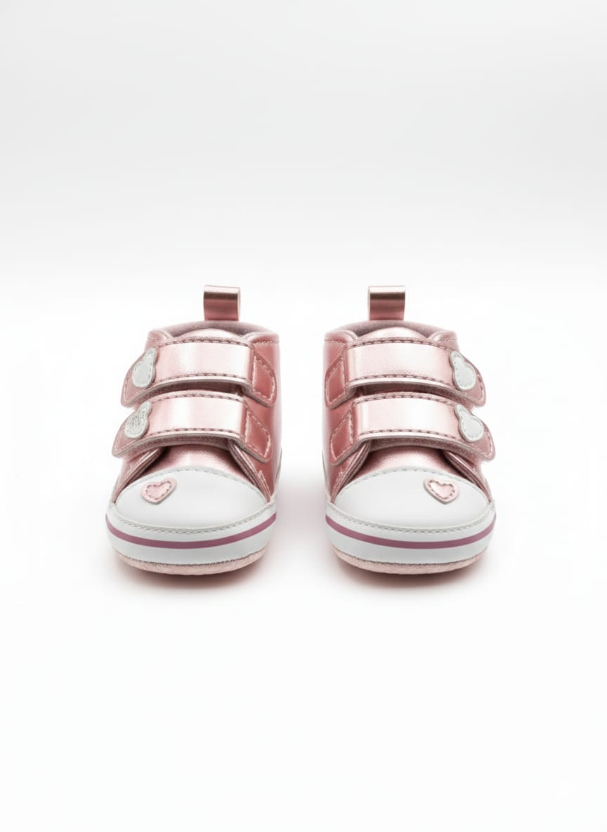Infant Metallic Rose Gold Sneakers