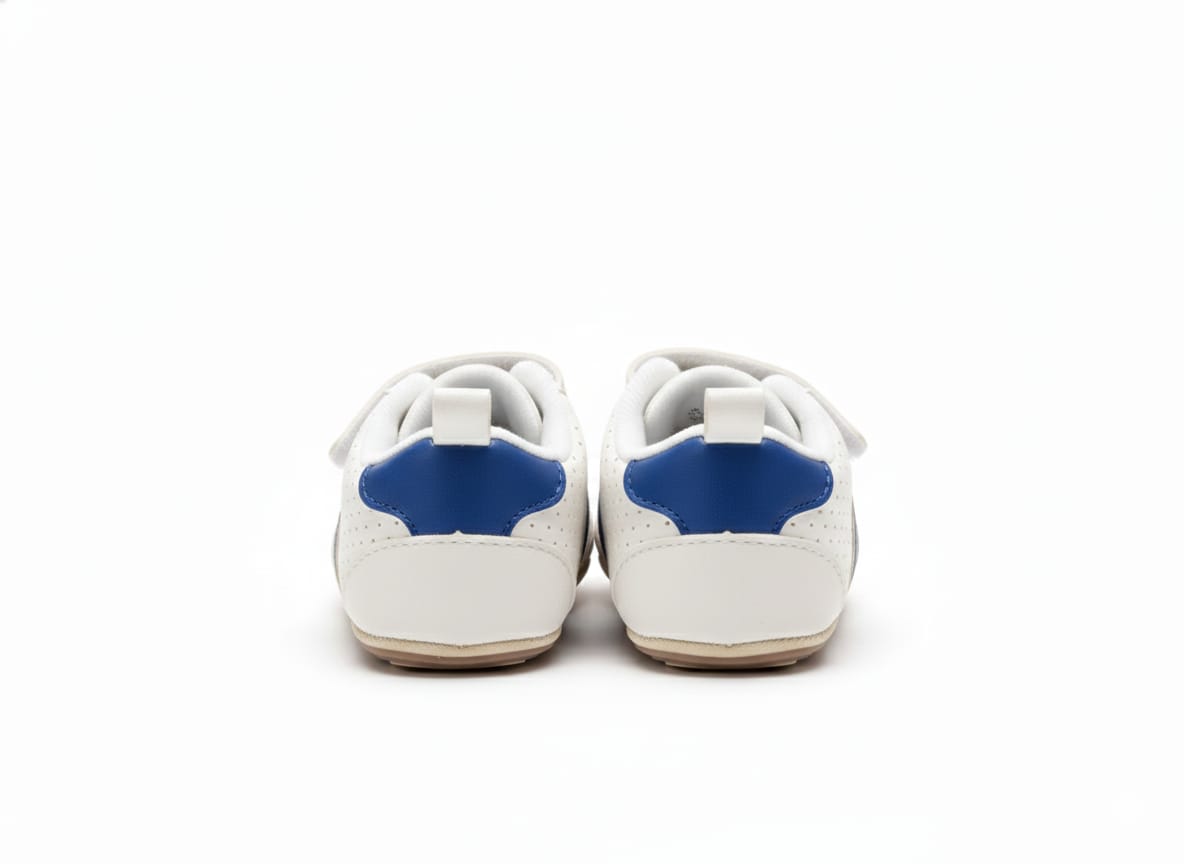 Infant Sporty Sneakers -White with blue