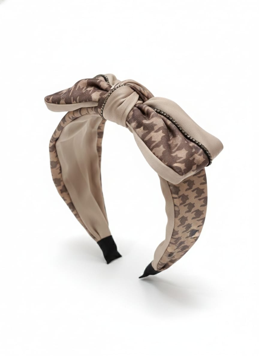 Knotted Patterned Headband (Brown)