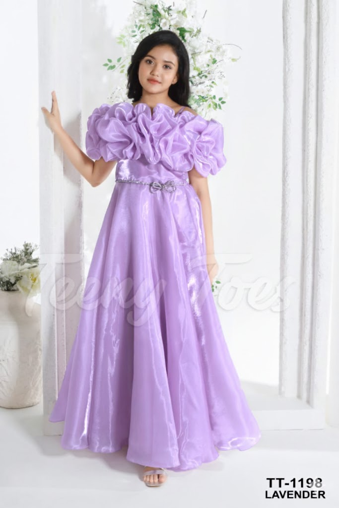 Lavender Off shoulder Gown