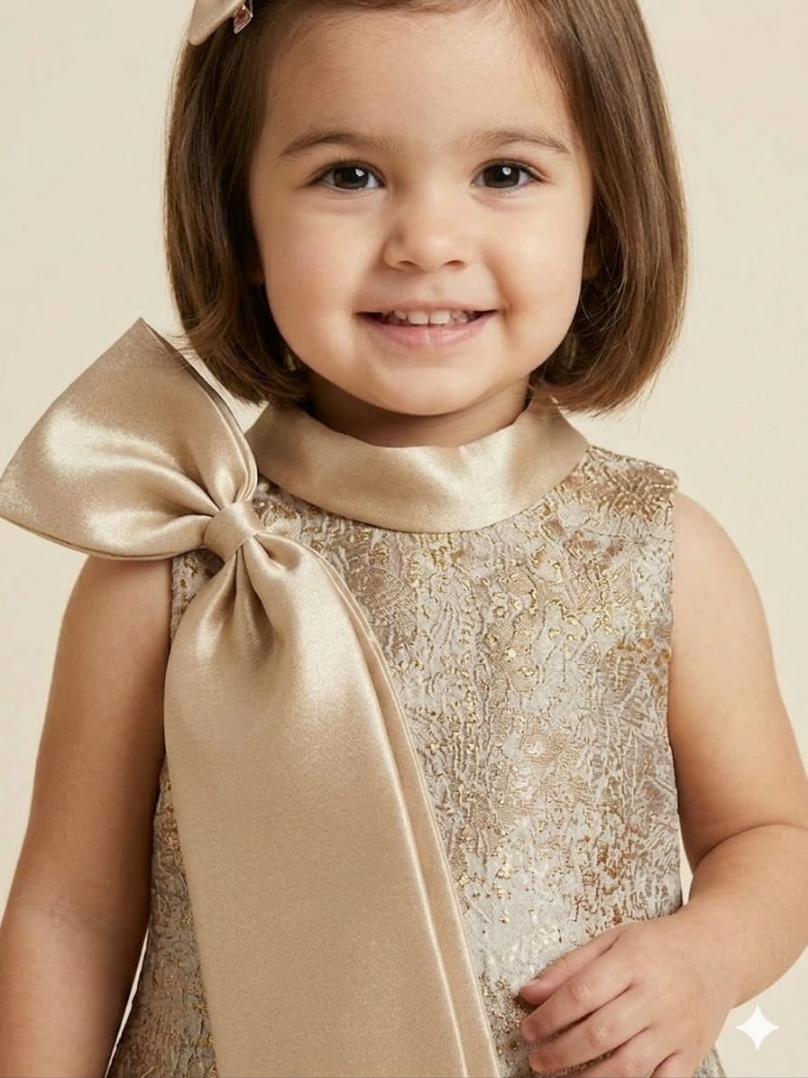 Champagne Gold A line Dress