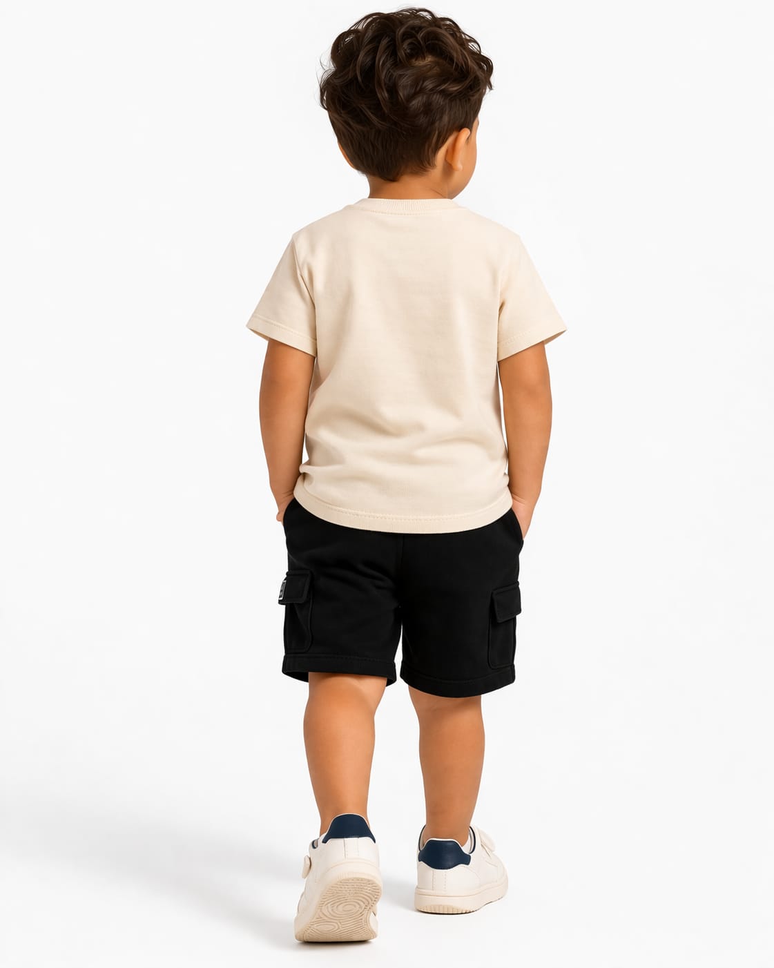 Boys Premium Cream Crew Neck T-shirt