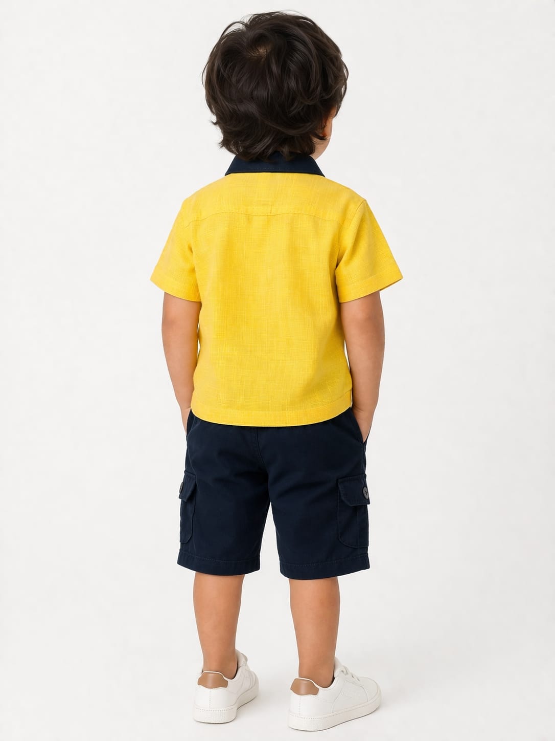 Sun-Kissed Nautical Set | Linen-Blend Shirt & Cargo Shorts