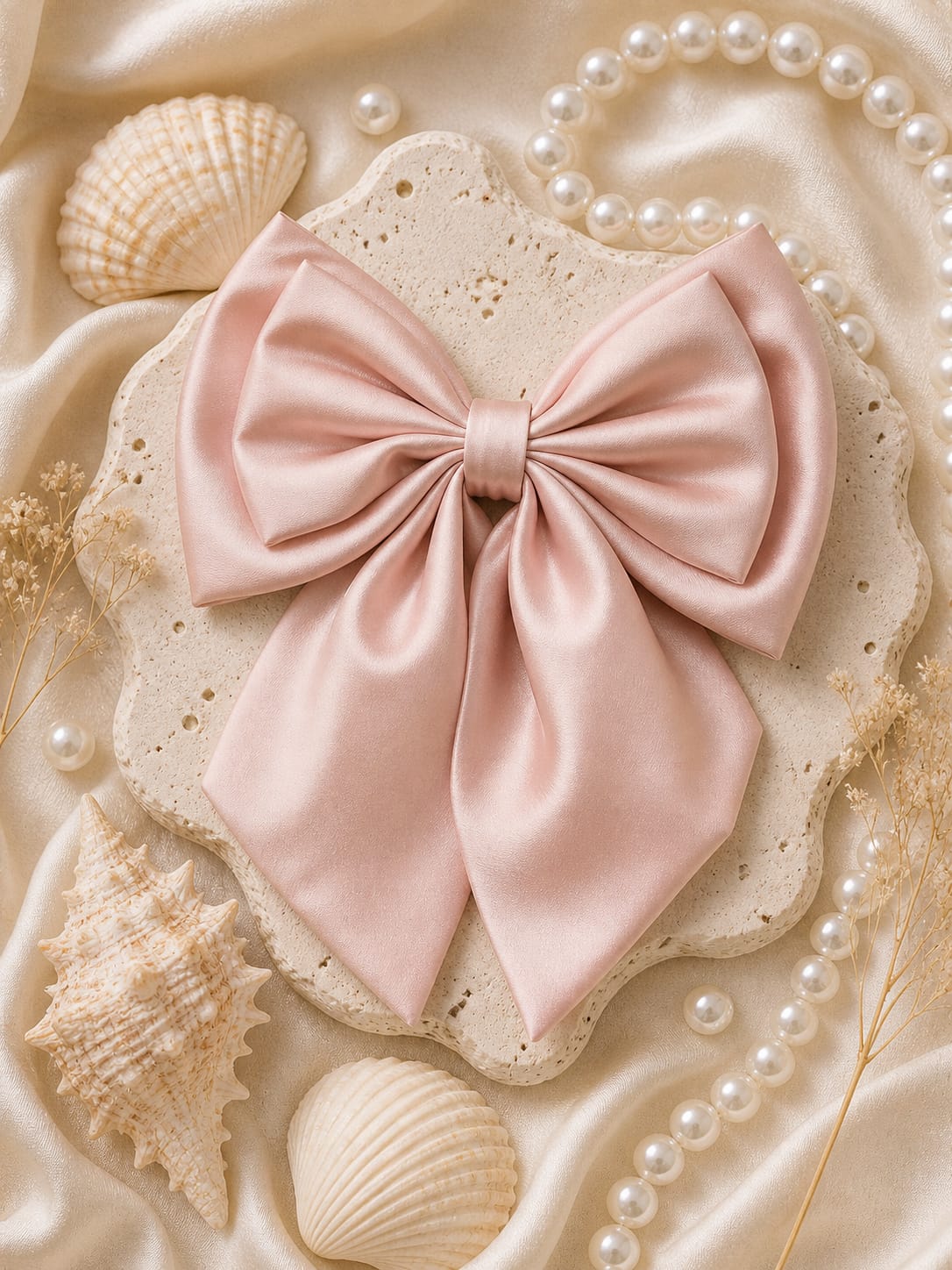 Dusty pink Hair Bow