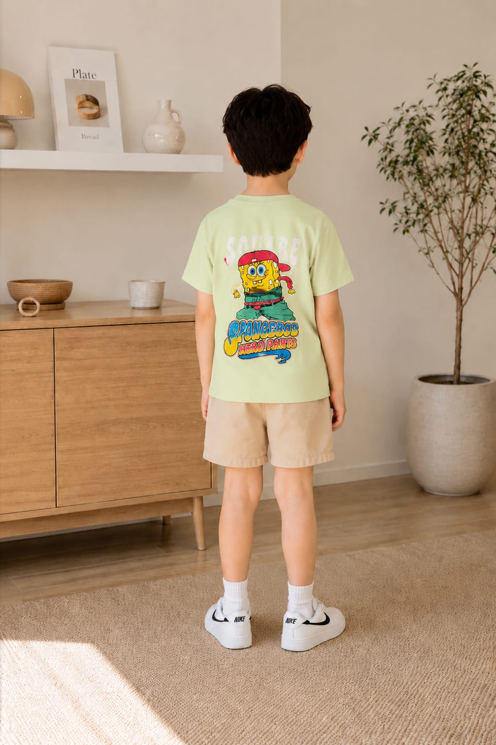 Kids’ SpongeBob "Hero Pants" Graphic Tee – Mint Green