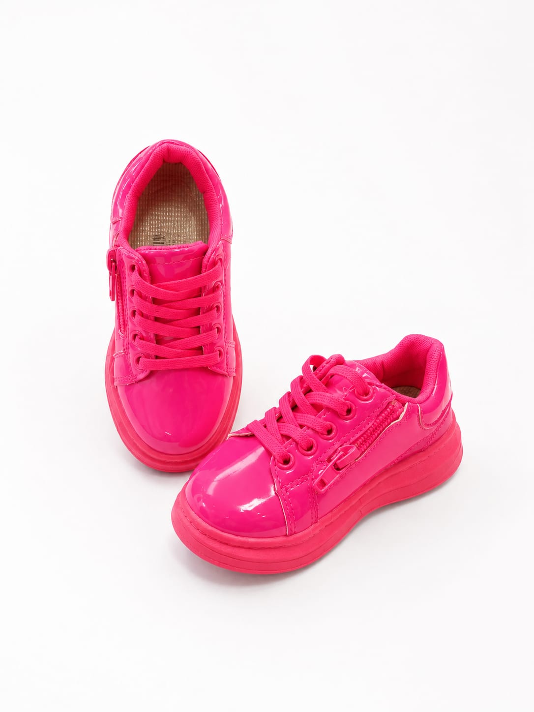 Candy Pink Patent Sneakers