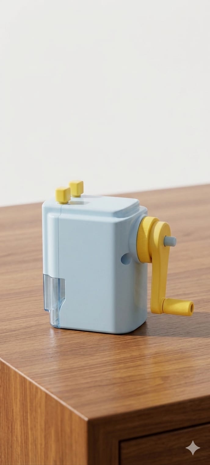 Pastel Minimalist Rotary Pencil Sharpener