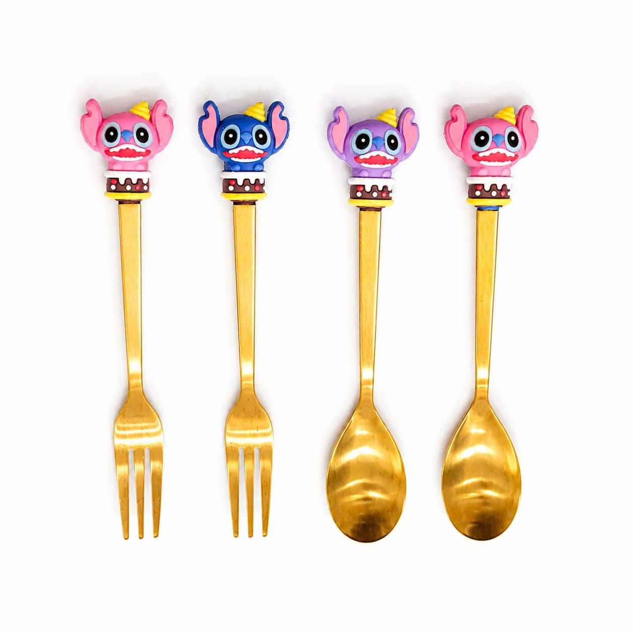 Snitch Luxe Gold Character Dessert Spoon & Fork Set (Set of 4)