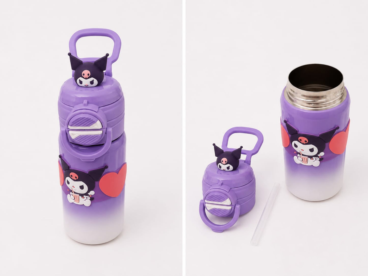 Lavender Kuromi Ombré Thermos Bottle