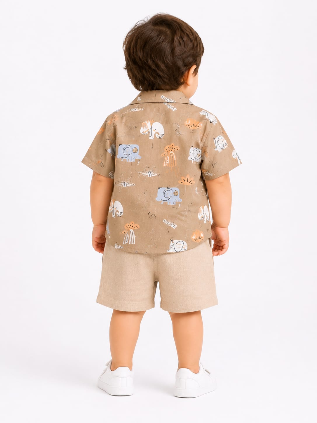 Toddler Boys' Dino Safari Shirt, Tee & Cargo Shorts Set