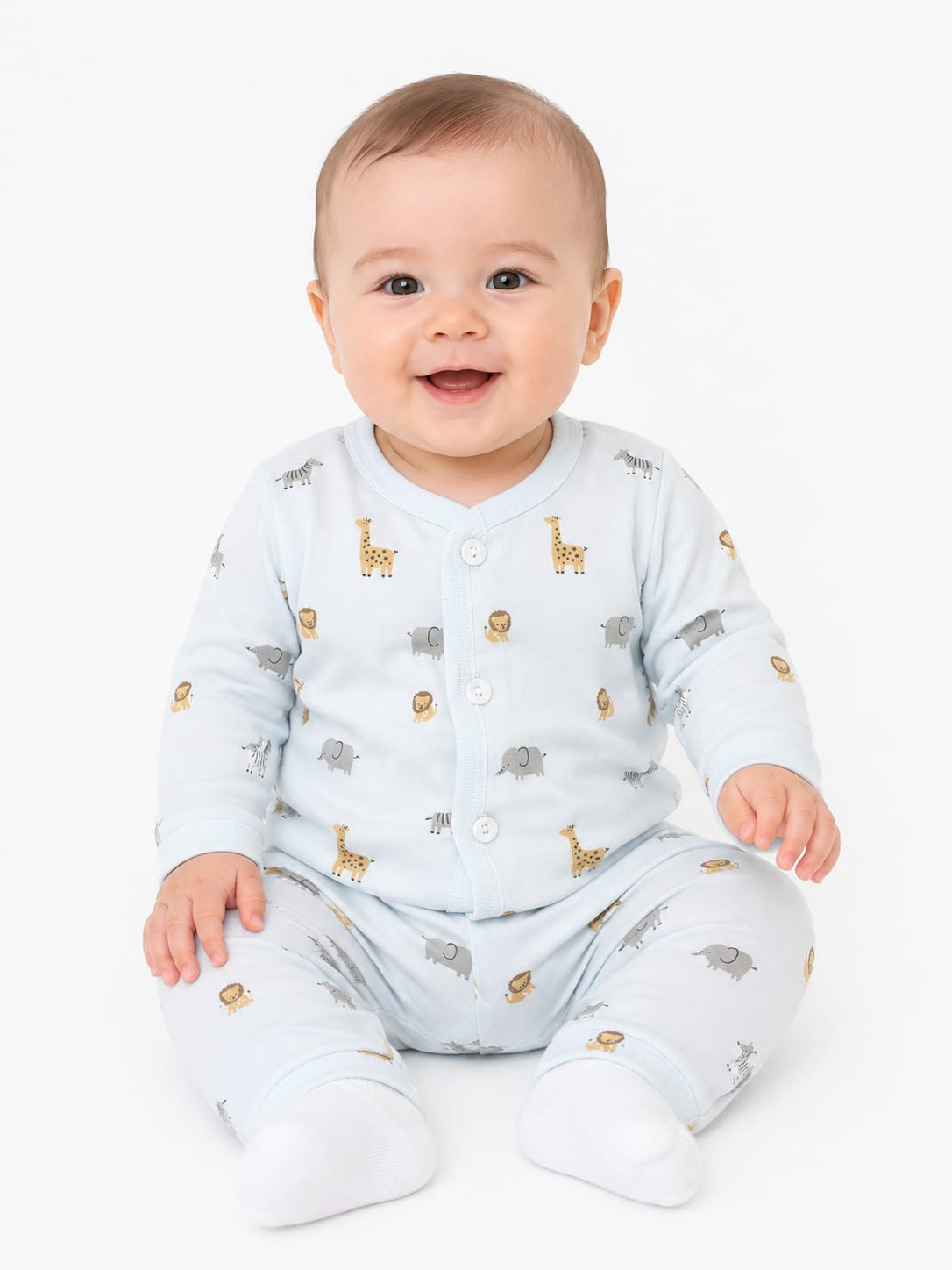 Charming Safari Friends Infants' Nightsuit Set