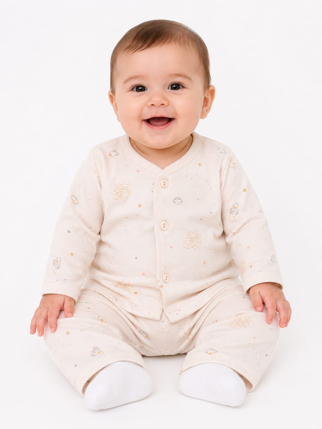 Celestial Space Print Infants' Nightsuit Set