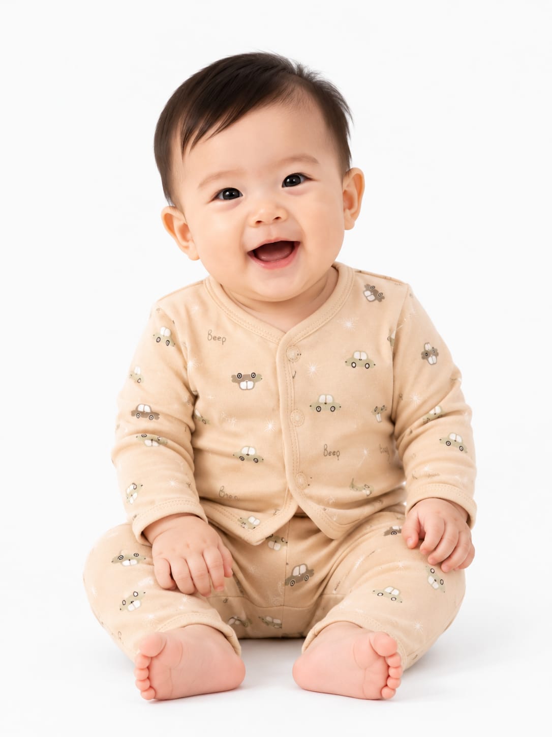 Minimalist Car Print Infants' Nightsuit Set