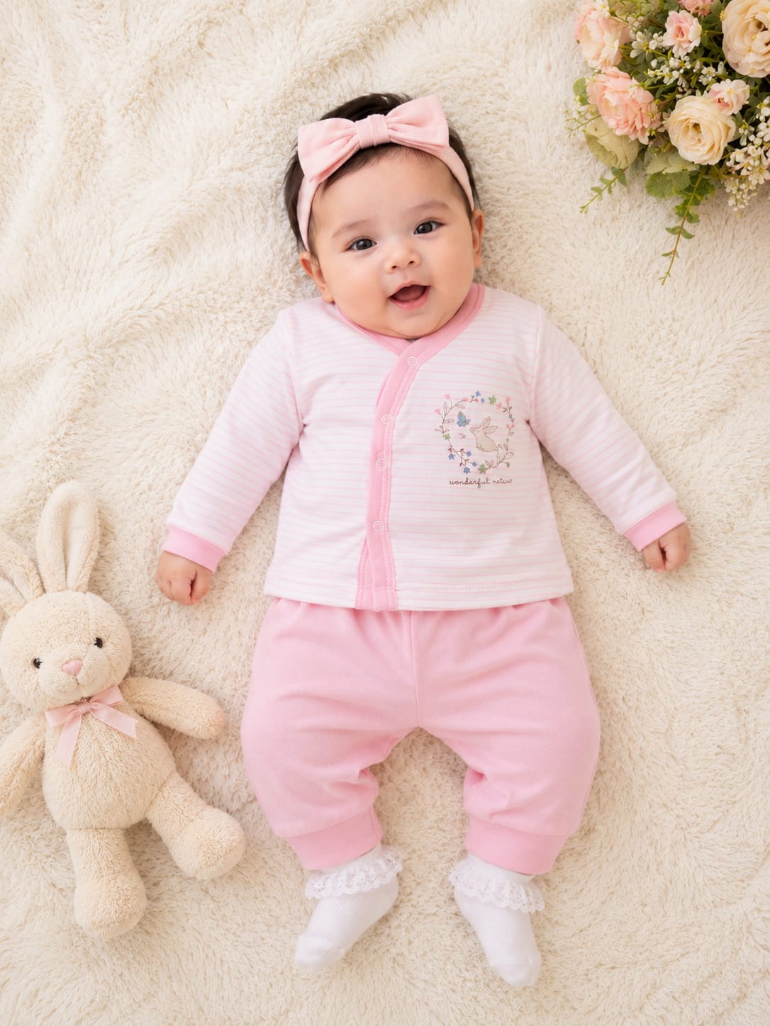 Sweet Bunny & Floral Infant Co-Ord Set