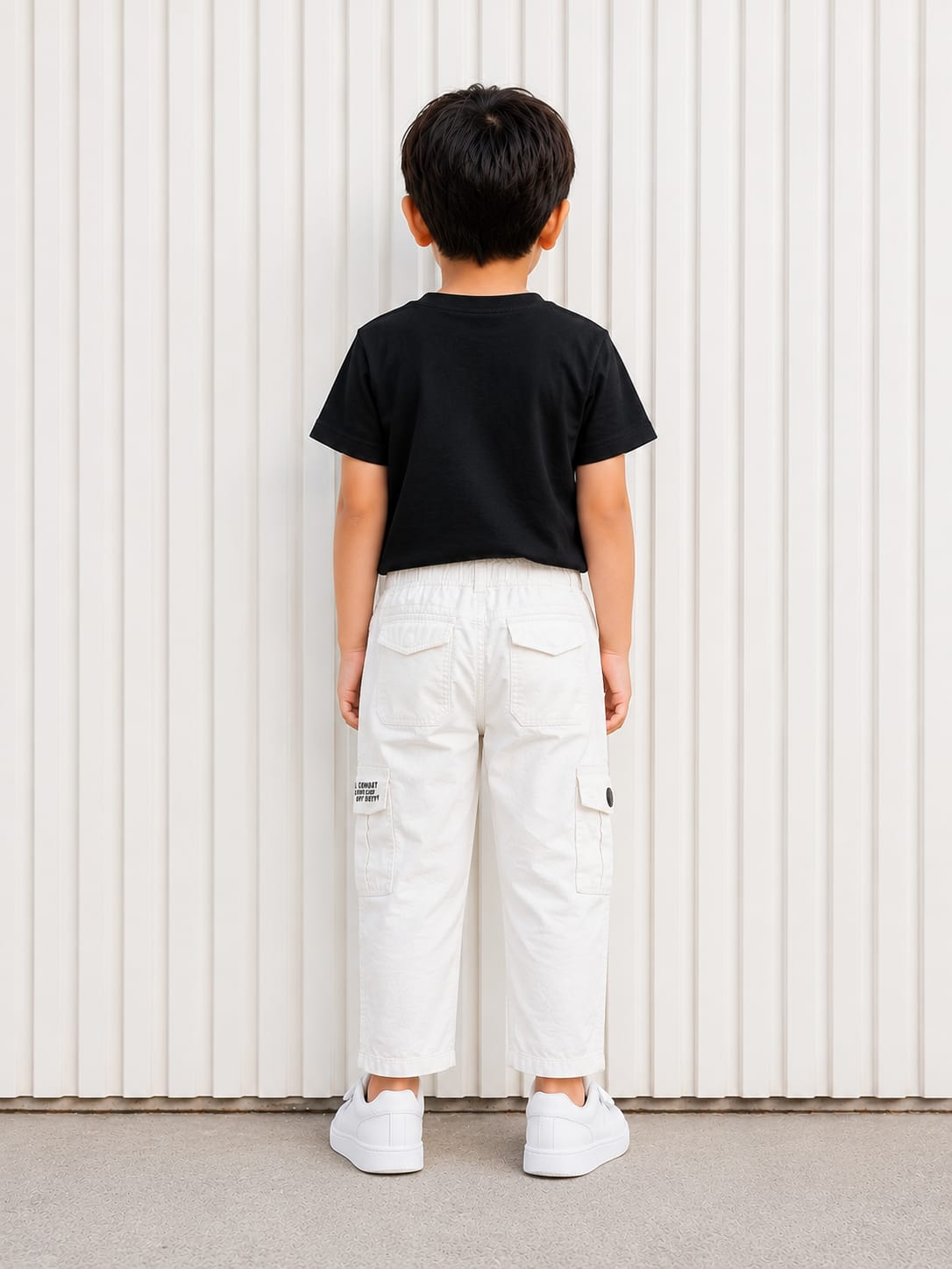 Kids' Urban Cargo Off-White Denim Pants