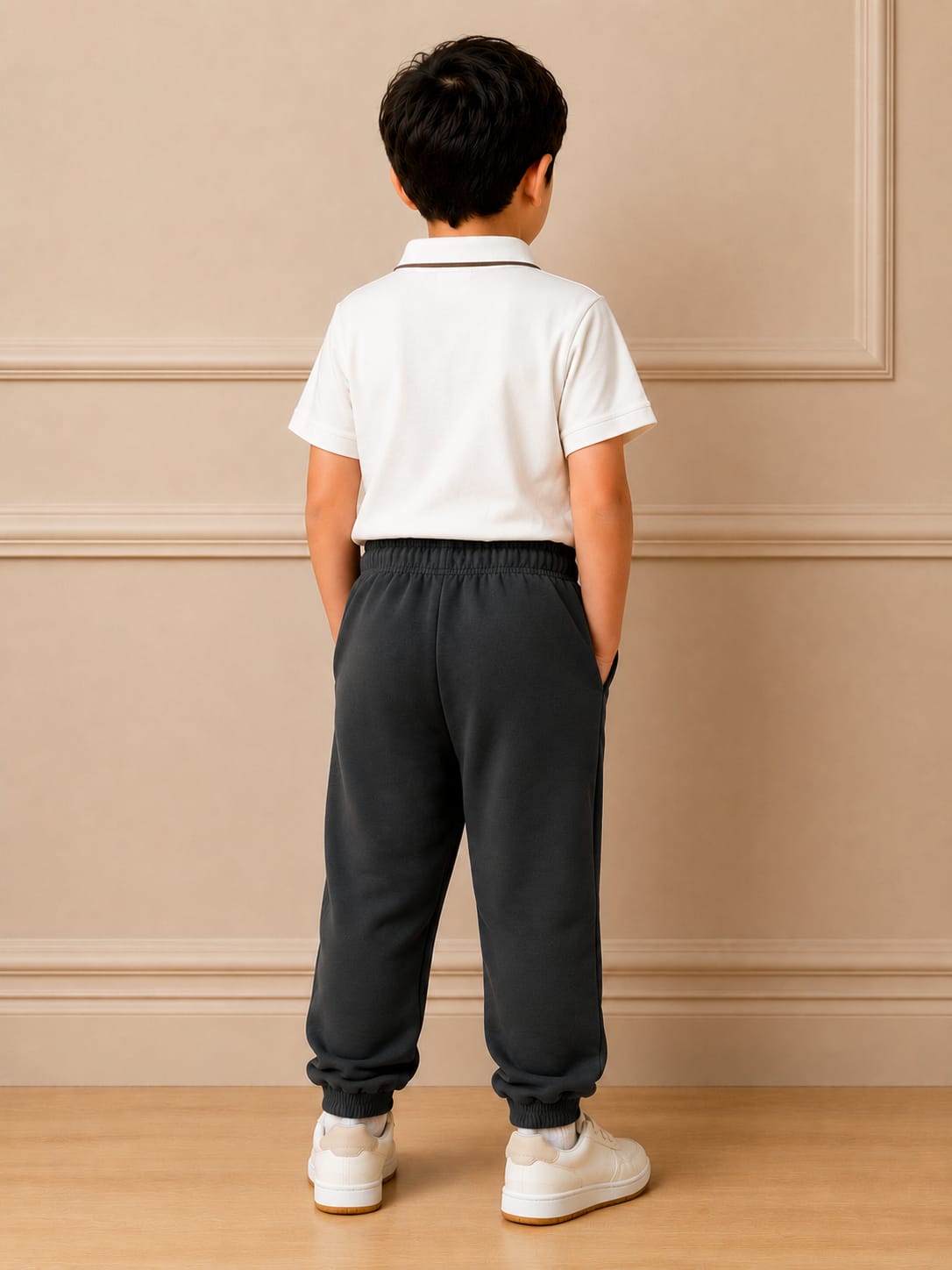 Boys' Varsity "Players" Graphic Fleece Joggers – Charcoal Grey