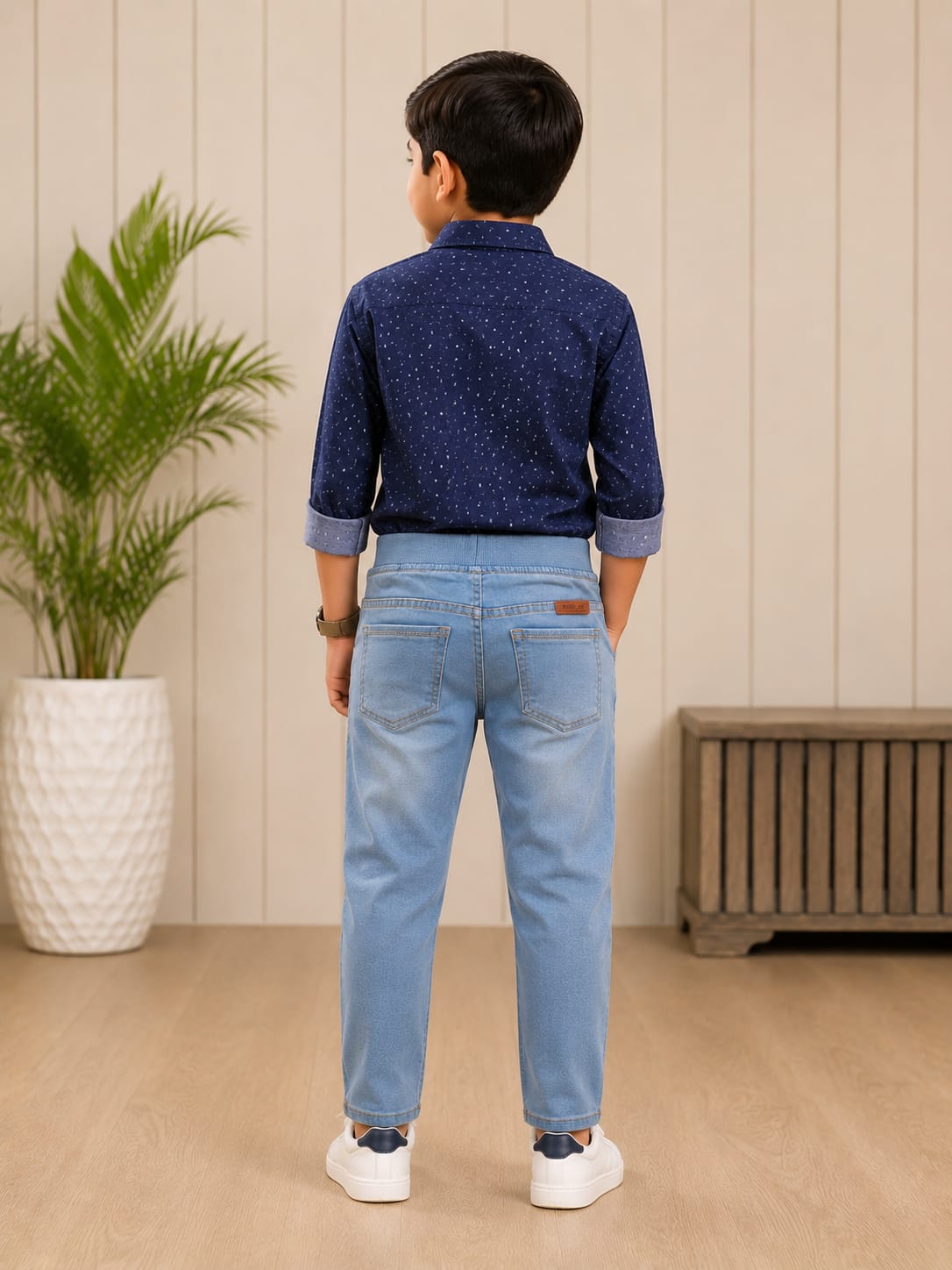 Boys Premium Light Wash Comfort-Waist Regular Fit Denim Jeans
