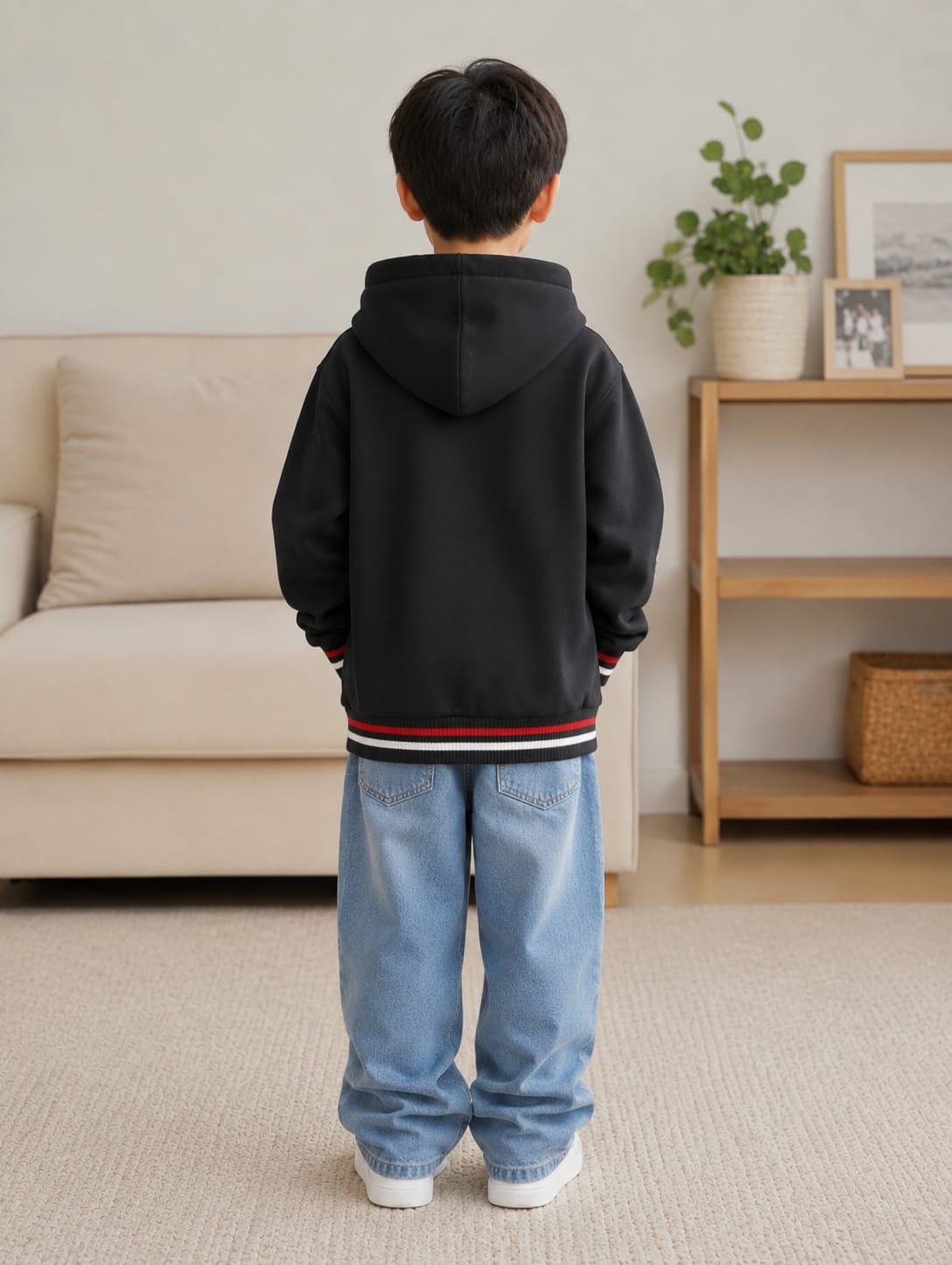 Boys' Varsity Sporty Full-Zip Hoodie
