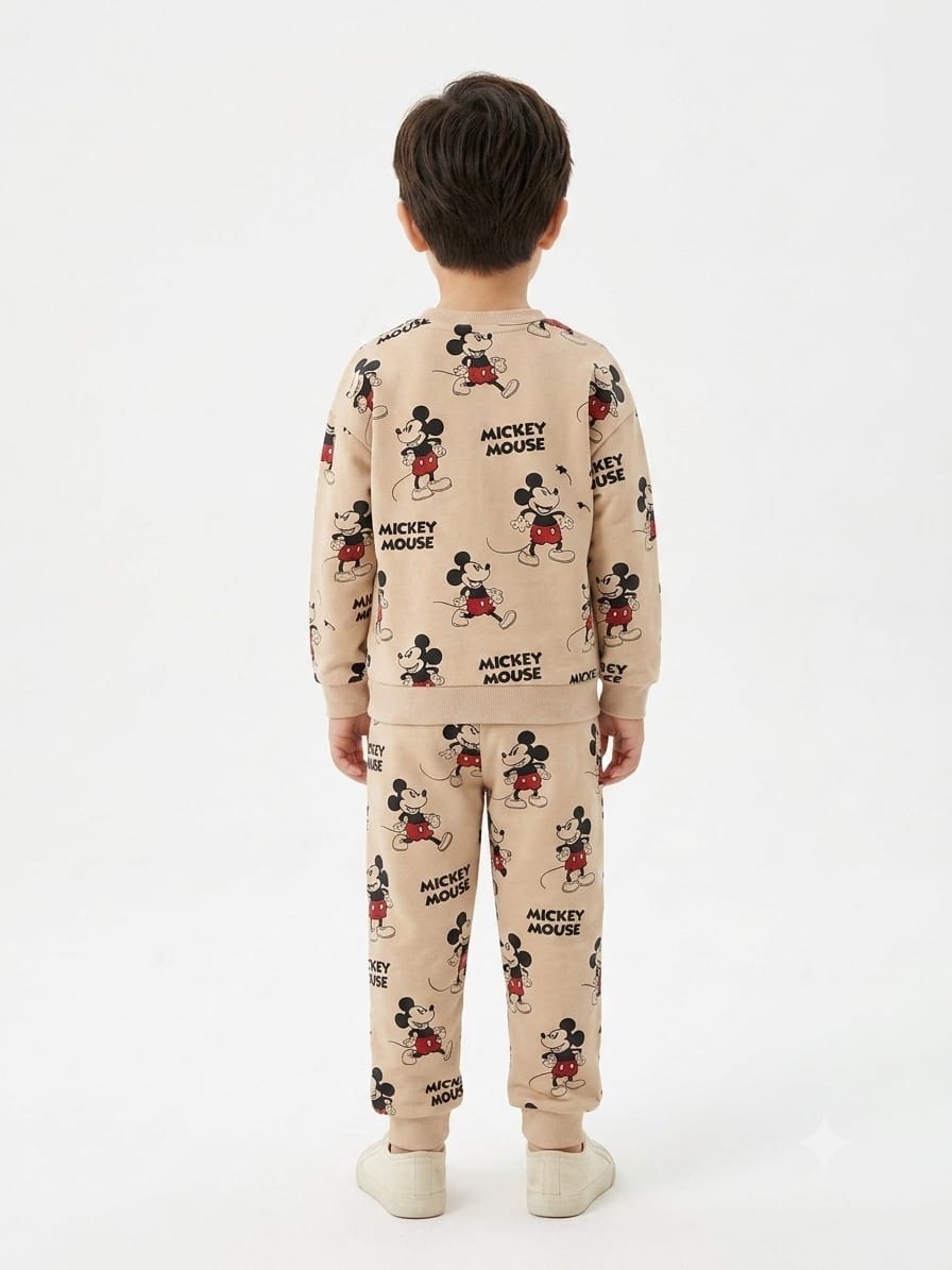 Boys' Two-Piece Mickey Mouse Graphic Sweatshirt & Joggers Set