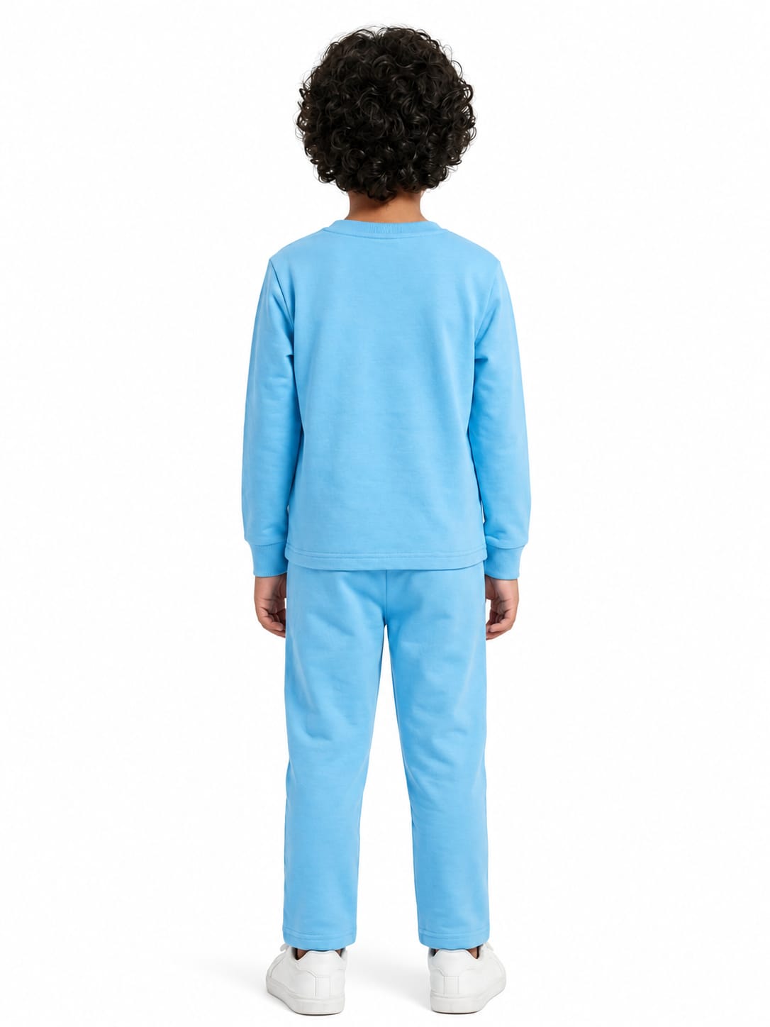 Boys' Sky Blue Anime Basketball "Goku" Graphic Sweatshirt & Joggers Set.