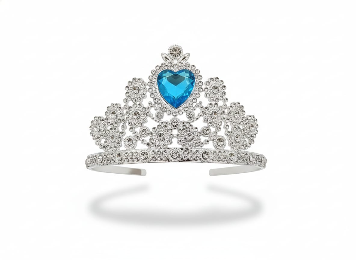 Silver-toned Elza princess tiara (In Plastic)