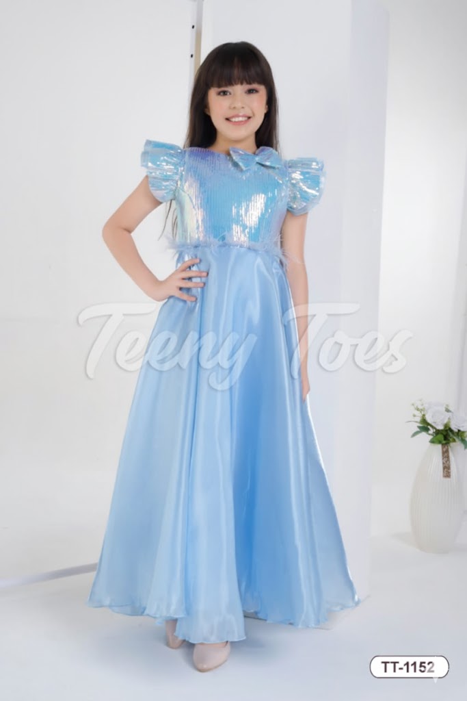 Sky Blue Shimmer Gown