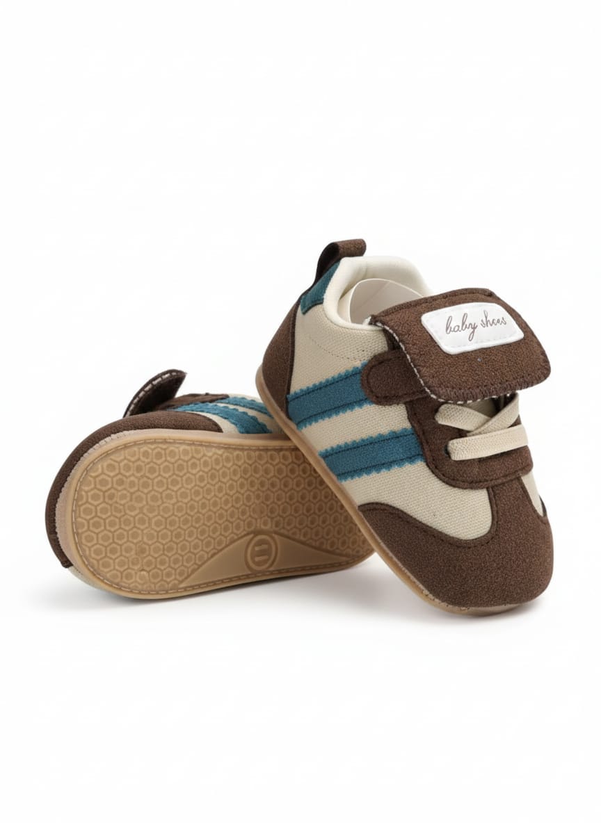 Sporty Fabric Brown & Beige shoes