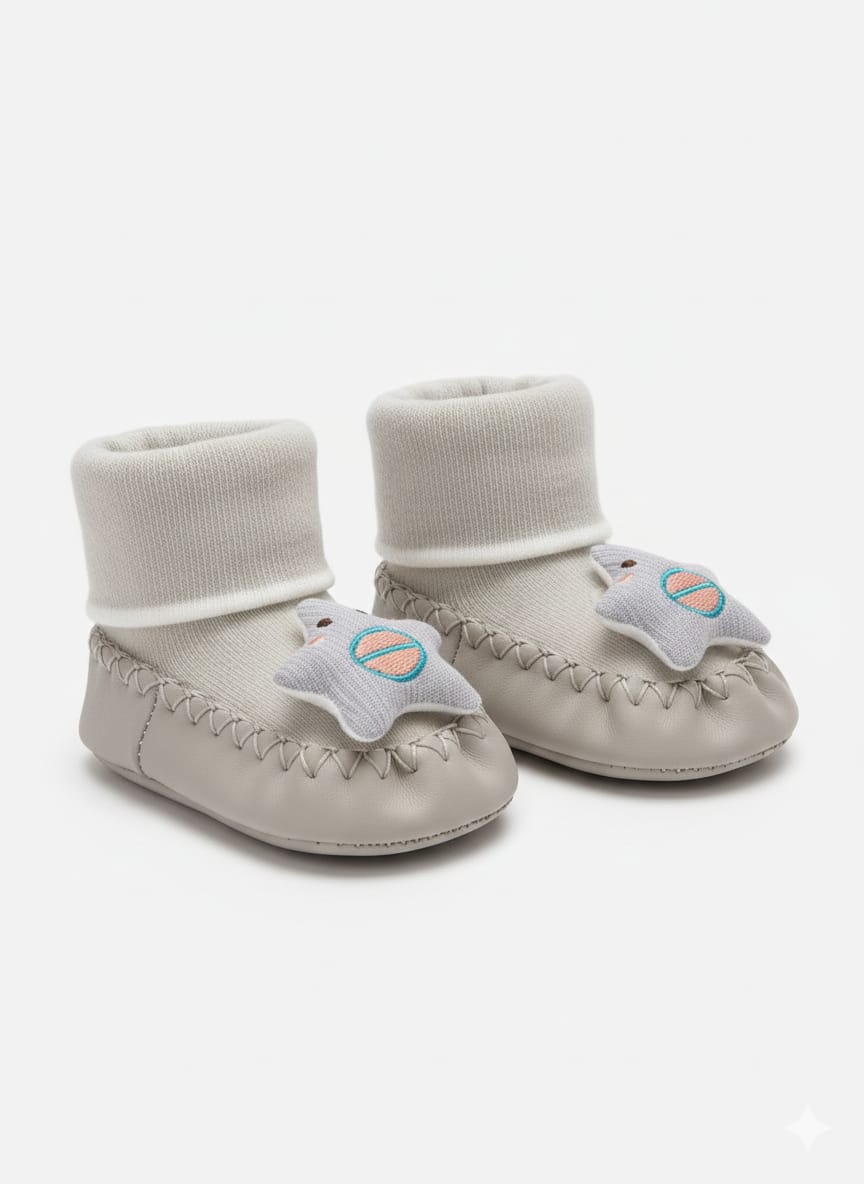 Stone Grey Socks Shoes