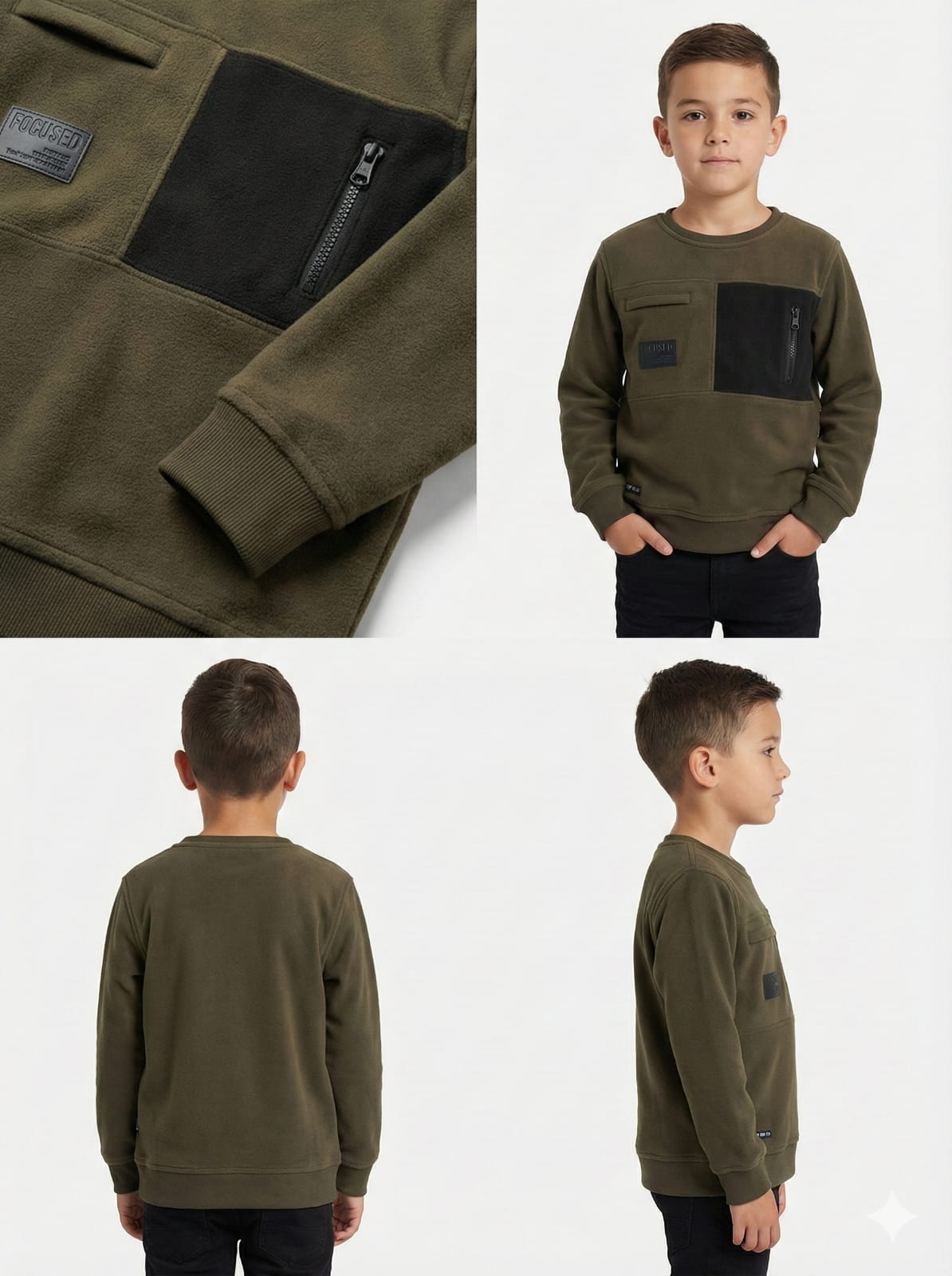 Utility Pocket Fleece Sweatshirt
