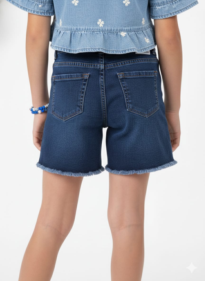 Sparkle Denim Bermuda Shorts