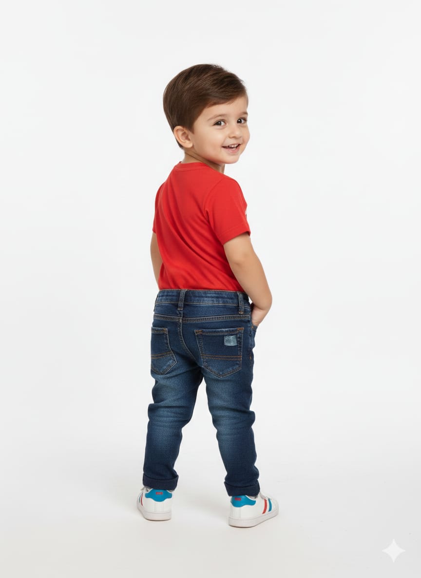 Boys' Red "HOPE" Graphic Crew Neck T-Shirt