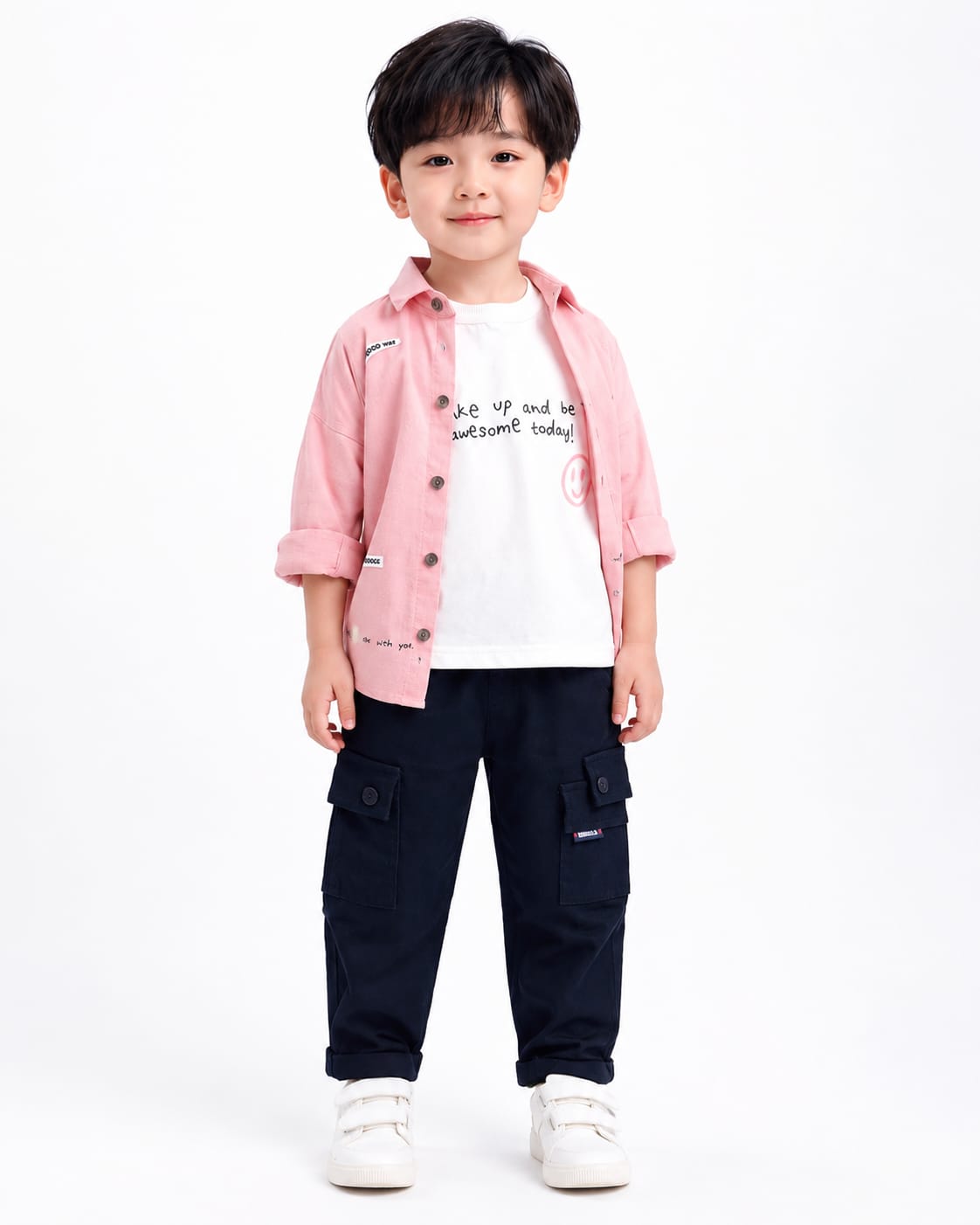 Boys' 3-Piece "Wake Up & Be Awesome" Cord Set