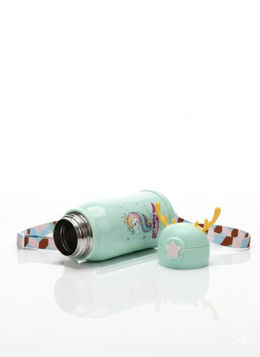 Magical Unicorn Insulated Water Bottle – Mint Green