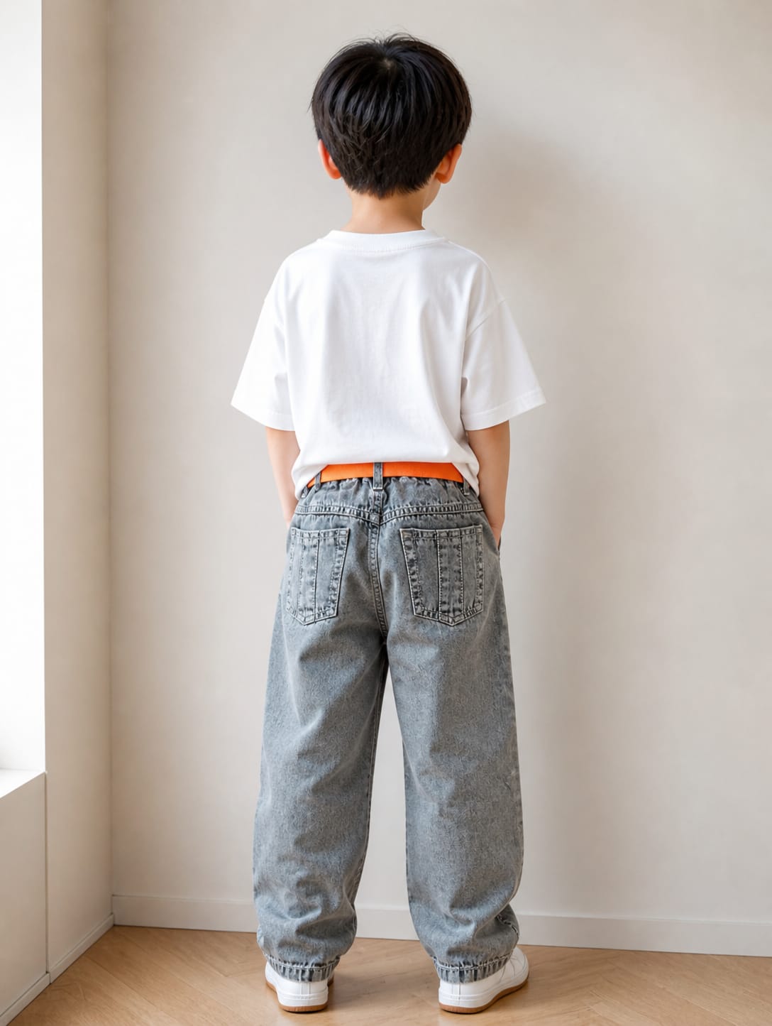 Street-Style Panel Graphic Denim Jeans