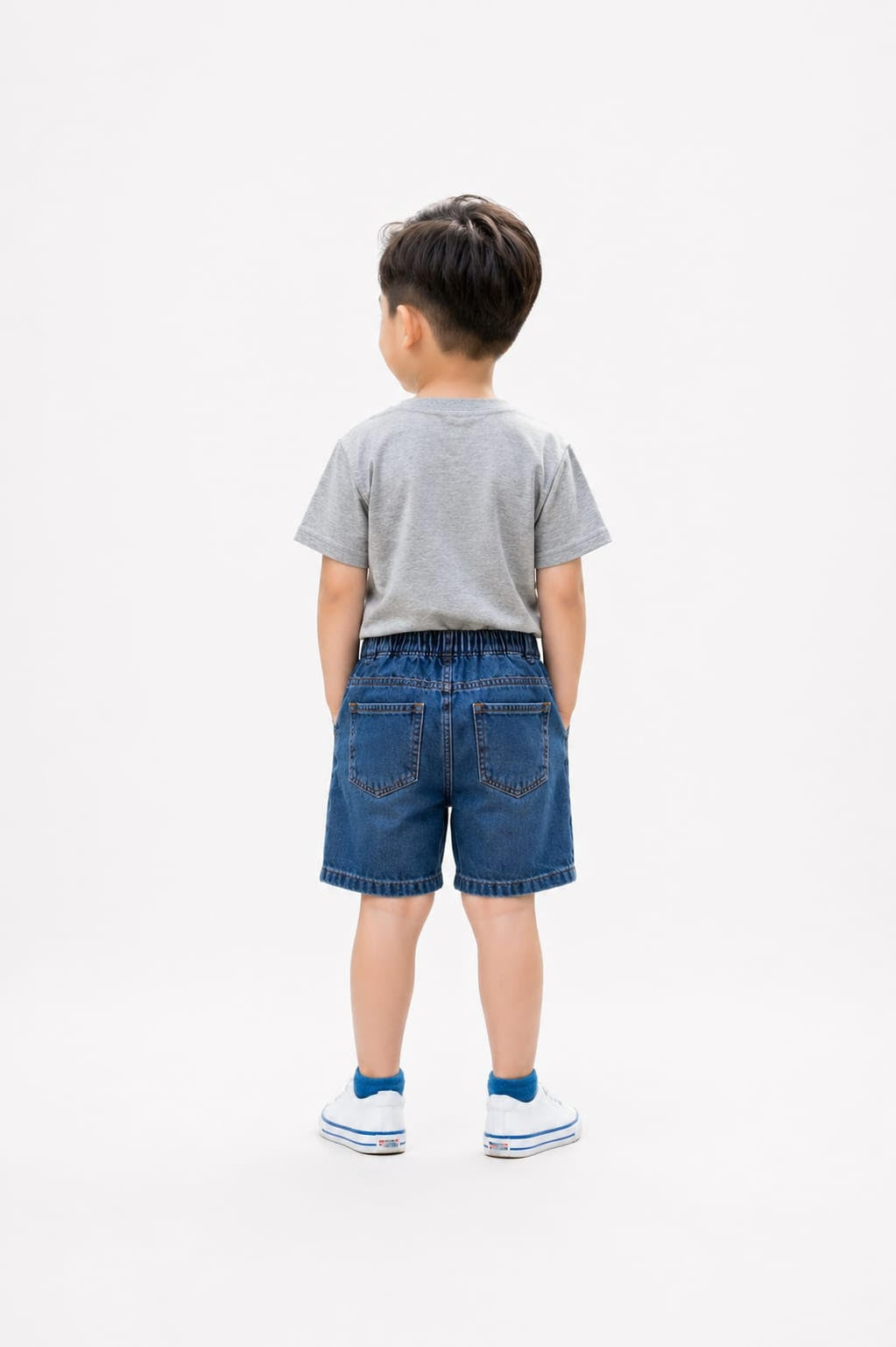 Boys' Pull-On Denim Shorts with Graphic Patch