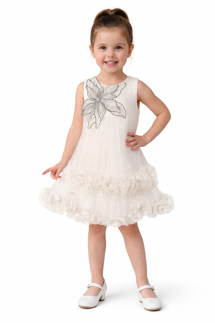 Enchanted Bloom Pleated Tulle Dress