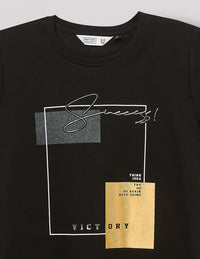 Jet Black Partywear Tshirt