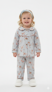 Deer and Floral Print Nightwear