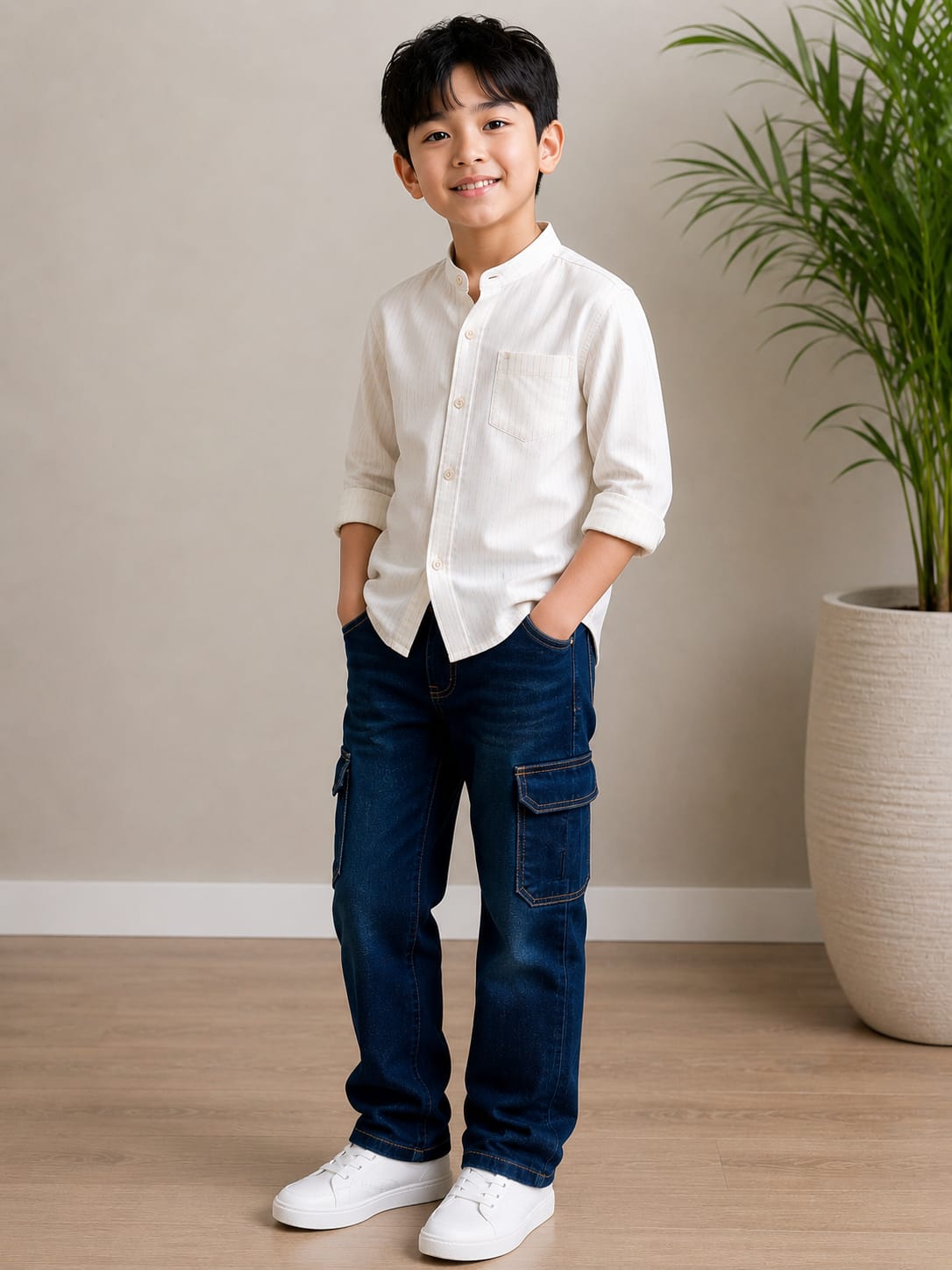Deep Indigo Cargo Denims