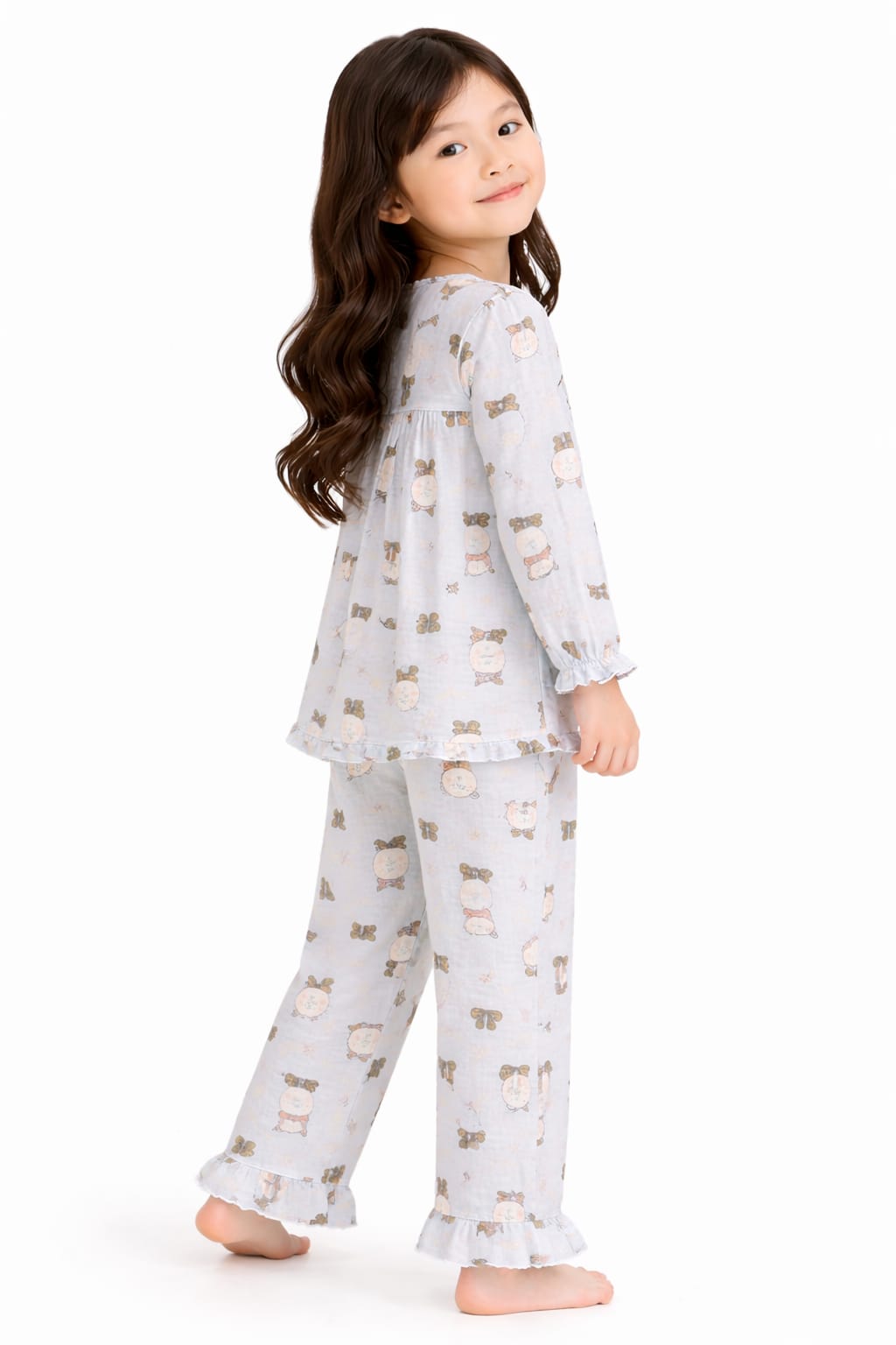 Girls Little Dreamer Ruffled Night Suit Set