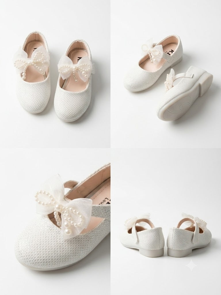 White Bellies with pearls bow