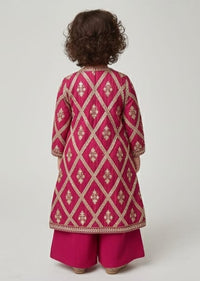 3-piece RaniLong Jacket Sharara Set