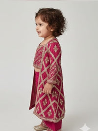 3-piece RaniLong Jacket Sharara Set