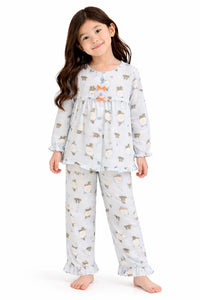 Girls Little Dreamer Ruffled Night Suit Set
